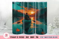 Kayak Tumbler Sublimation, Mens Tumbler Wrap, 20 oz tumbler wrap