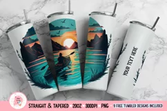 Kayak Tumbler Sublimation, Mens Tumbler Wrap, 20 oz tumbler wrap