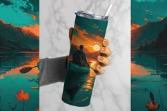 Kayak Tumbler Sublimation, Mens Tumbler Wrap, 20 oz tumbler wrap