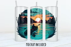 Kayak Tumbler Sublimation, Mens Tumbler Wrap, 20 oz tumbler wrap