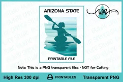 Kayak Woman Arizona Print, Kayak Sublimation, Kayak PNG Product Image 2