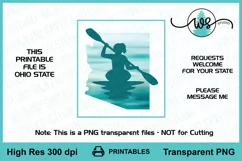 Kayak Woman Arizona Print, Kayak Sublimation, Kayak PNG Product Image 3