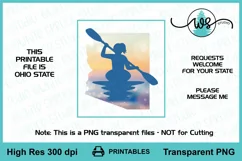 Kayak Woman Arizona Print, Kayak Sublimation, Kayak PNG Product Image 2