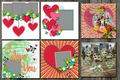 Lots of Love Digital Scrapbooking Templates Product Image 1