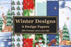 Winter Designs Scrapbooking Paper Product Image 1