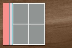 Four Squares Digital Scrapbooking Template Product Image 1