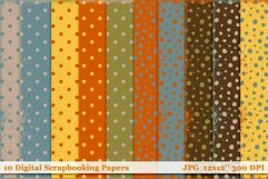 Autumnal Dots Digital Scrapbooking Papers Product Image 1