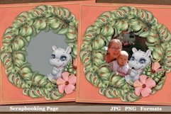 Adorable Baby Safari Printable Scrapbooking Page Layout Product Image 1