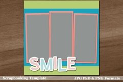 Caterpillar Template Digital Scrapbooking Page Layout Product Image 2