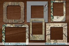 Junk Journal Vintage Antique Map Scrapbooking Frames Product Image 1