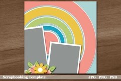 On Target Digital Scrapbooking Page Layout Template Product Image 4