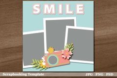 Smile Please Digital Scrapbooking Page Layout Template Product Image 3