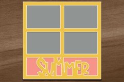12x12 inch Summer Digital Scrapbooking Template Product Image 3