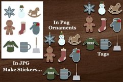Winter Tags, Stickers and Ornaments for Christmas Product Image 2