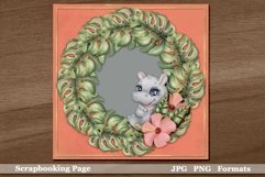 Adorable Baby Safari Printable Scrapbooking Page Layout Product Image 3