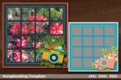 Cut Up 4 Digital Scrapbooking Page Layout Template Product Image 1