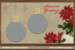 Season's Greetings Vintage Holiday Card with Family Photos Product Image 3
