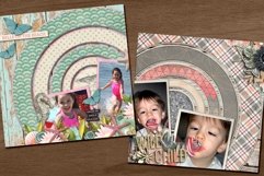 On Target Digital Scrapbooking Page Layout Template Product Image 2