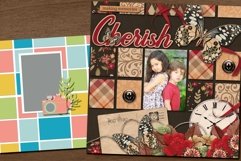 So Square Digital Scrapbooking Page Layout Template Product Image 1