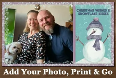 Christmas Wishes and Snowflake Kisses Family Holiday Card Product Image 2