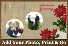 Season's Greetings Vintage Holiday Card with Family Photos Product Image 2