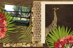 Safari Adventure Printable Foliage Design Scrapbook Paper Product Image 3