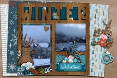 12x12 Inch Winter Title Page Scrapbook Template Product Image 1