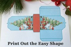 Printable Christmas Gift Bag with Santa and Christmas Tree Product Image 3