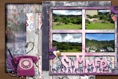 12x12 inch Summer Digital Scrapbooking Template Product Image 2