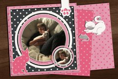 Digital Scrapbooking Cat Template 3 Product Image 1