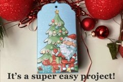 Printable Christmas Gift Bag with Santa and Christmas Tree Product Image 5