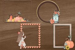 Pumpkin Spice Latte Frame Clusters for Scrapbooking Product Image 2