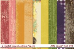 Bees N' Gnomes Solid Textured Digital Scrapbooking Paper Product Image 1