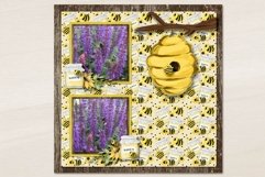 Bees N' Gnomes Solid Textured Digital Scrapbooking Paper Product Image 3