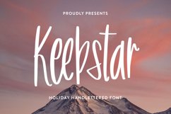 Keebstar - Holiday Handlettered Font Product Image 1