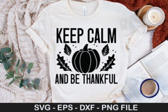 Thanksgiving SVG Design - Keep Calm and Be Thankful Product Image 2