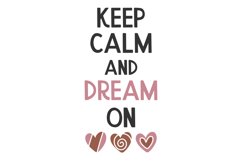 Keep Calm And Dream On SVG Cut File Product Image 1