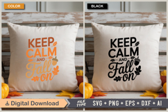 Keep Calm and Fall On SVG File | Fall SVG | Autumn SVG Product Image 3