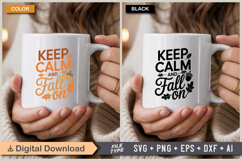 Keep Calm and Fall On SVG File | Fall SVG | Autumn SVG Product Image 4