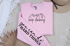keep climbing Sleeve SVG, Positive Quotes Sleeve SVG Product Image 2