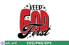 Keep God First Inspirational Christian Quote for Daily Life Product Image 4