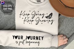 Keep going keep growing Sleeve SVG, Inspirational Sleeve SVG Product Image 1