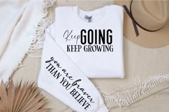 Keep going keep growing Sleeve SVG Design Product Image 2