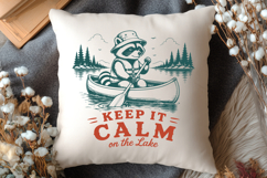 Keep It Calm On The Lake SVG, Raccoon Canoe PNG, Lake Life Product Image 3