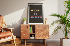 Keep It Retro Typography Quote Design for Poster (PNG PSD JPG) 2