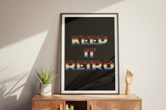 Keep It Retro Typography Quote Design for Poster (PNG PSD JPG) 3