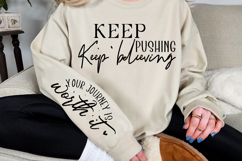 Keep pushing keep believing Sleeve Svg Design Product Image 3