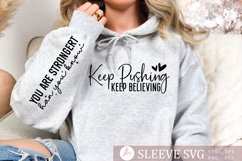 Keep pushing keep believing Sleeve SVG Design Product Image 1
