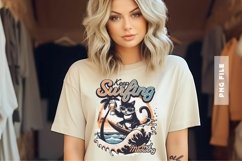 Keep Surfing and Meowing T shirt Design