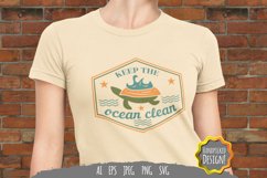 Keep The Ocean Clean Hand Lettering SVG Product Image 1